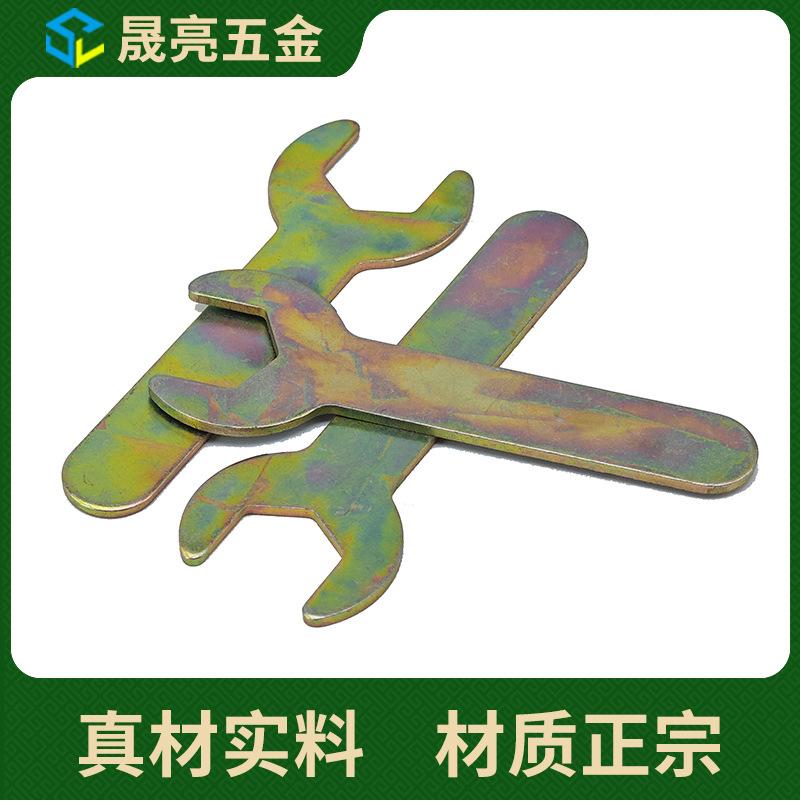 Complete range of galvanized stamping simple open-end wrenches, one-time matching furniture single-head small wrench tools Application Scenario