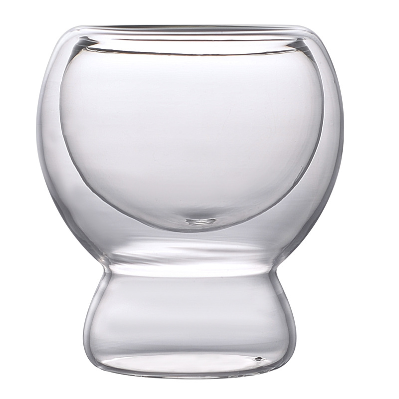 Simple and high-appearance-level borosilicate 80ml espresso double-layer coffee cup, Cappuccino European latte art coffee cup 80ml Item Picture