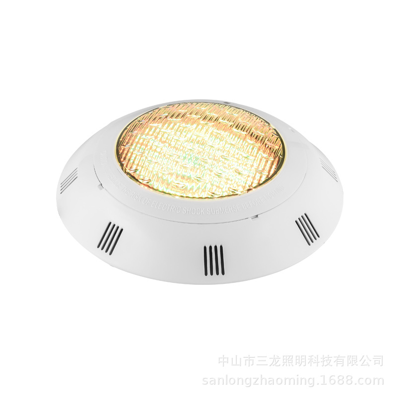 Cross-border led stainless steel swimming pool light, 12V wall-mounted pool light, IP68 seven-color remote control underwater light, swimming pool light details Picture