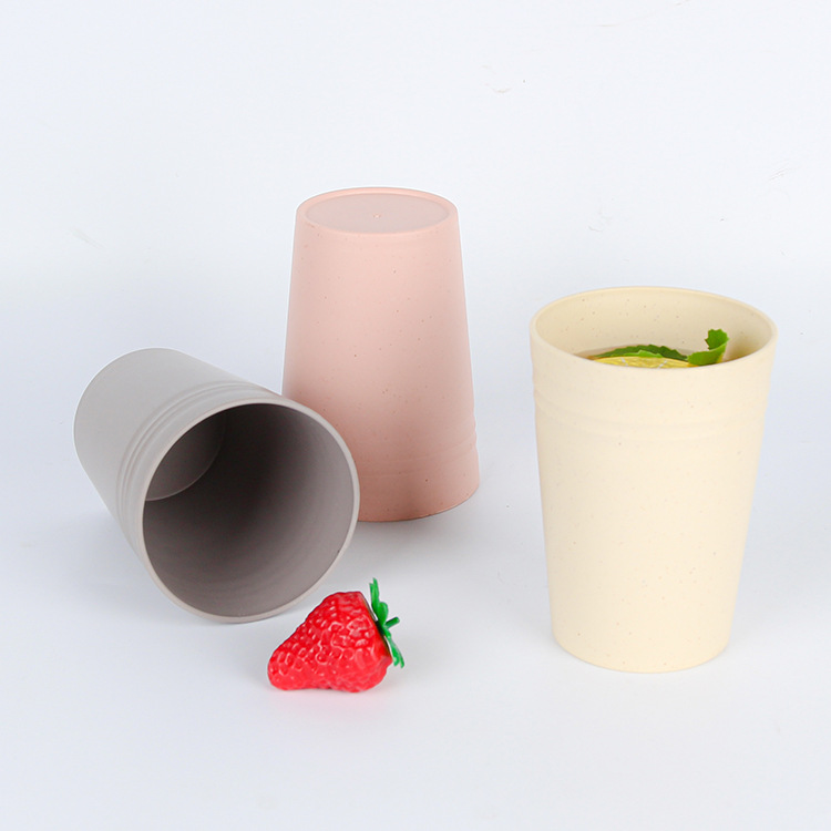 Wheat bellflower solid color simple plastic mouthwash cup, household brushing water cup, washbasin cup, anti-drop drinking cup details Picture