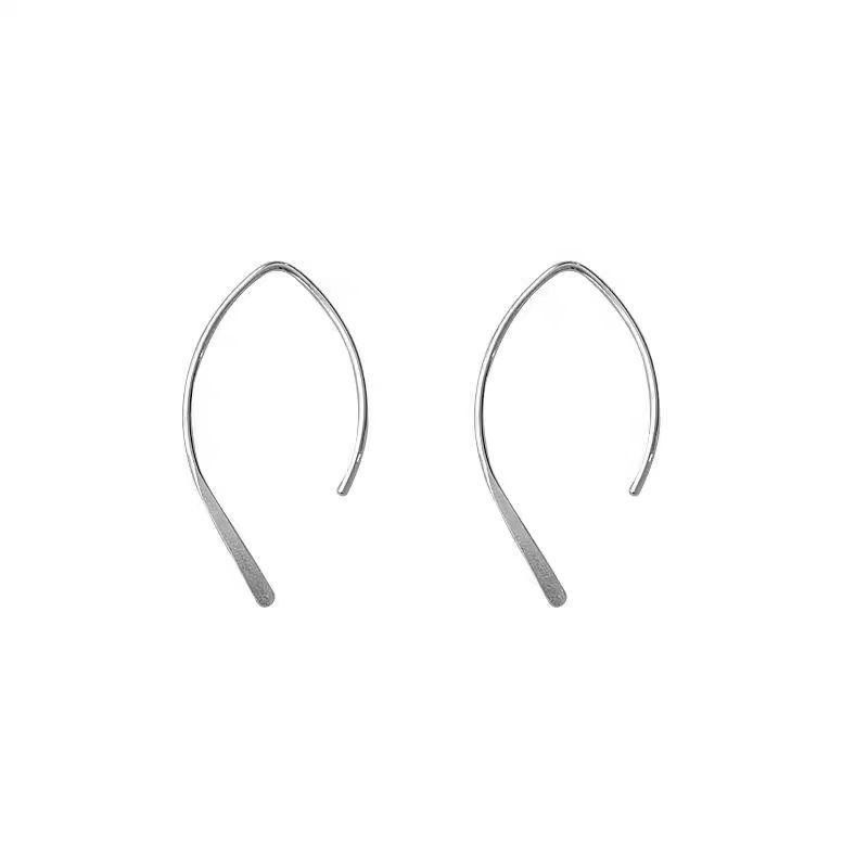 Minimalist line earrings, a unique and versatile design, Korean-style U-shaped stud earrings, elegant and stylish daily commuting earrings for young girls Item Picture