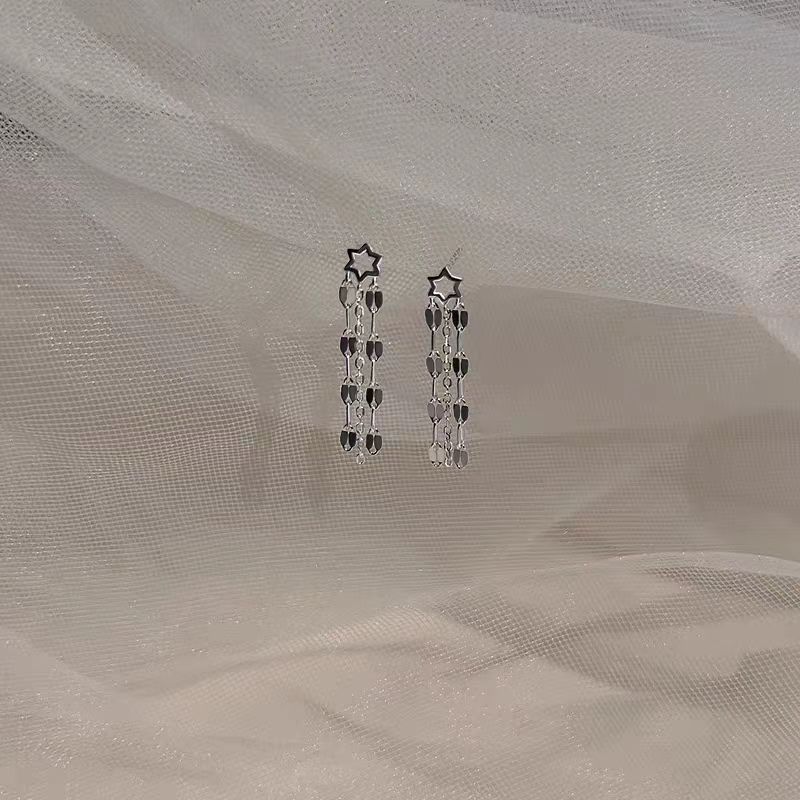 The star tassel earrings are a light luxury and niche design for women. The stud earrings exude a sense of sophistication and elegance. They are a new internet-famous style in 2025 Application Scenario