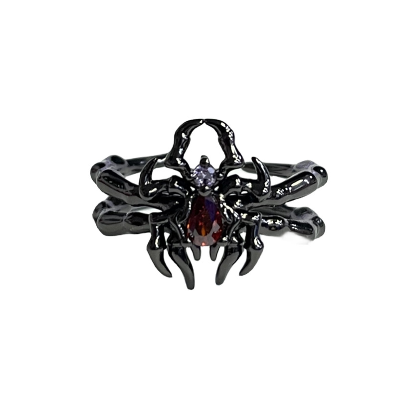 European and American punk irregular spider opening ring, neutral style, hot girl fashion, hip-hop personality index finger ring accessory trend Item Picture