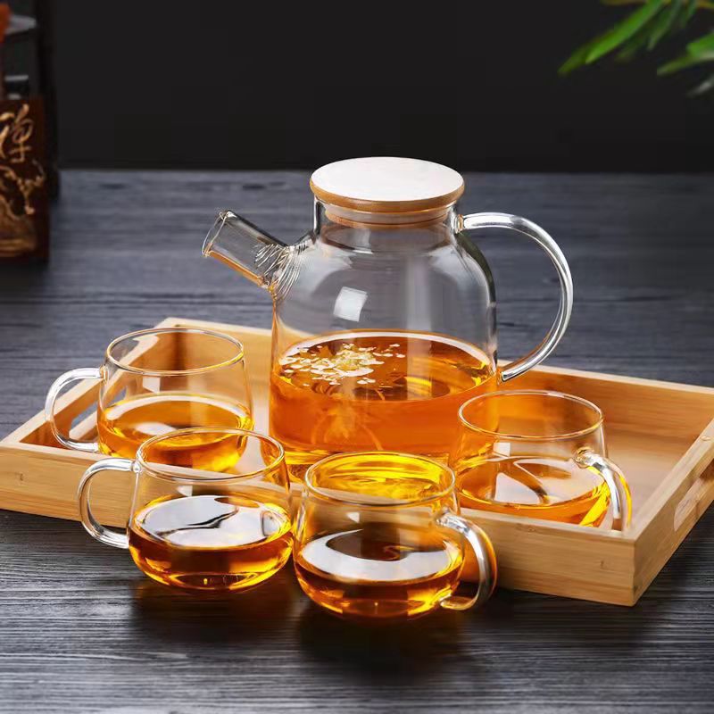 High borosilicate heat-resistant glass explosion-proof brewing teapot, household cooling water kettle, boiling teapot, fruit teapot, large-capacity tea set Application Scenario