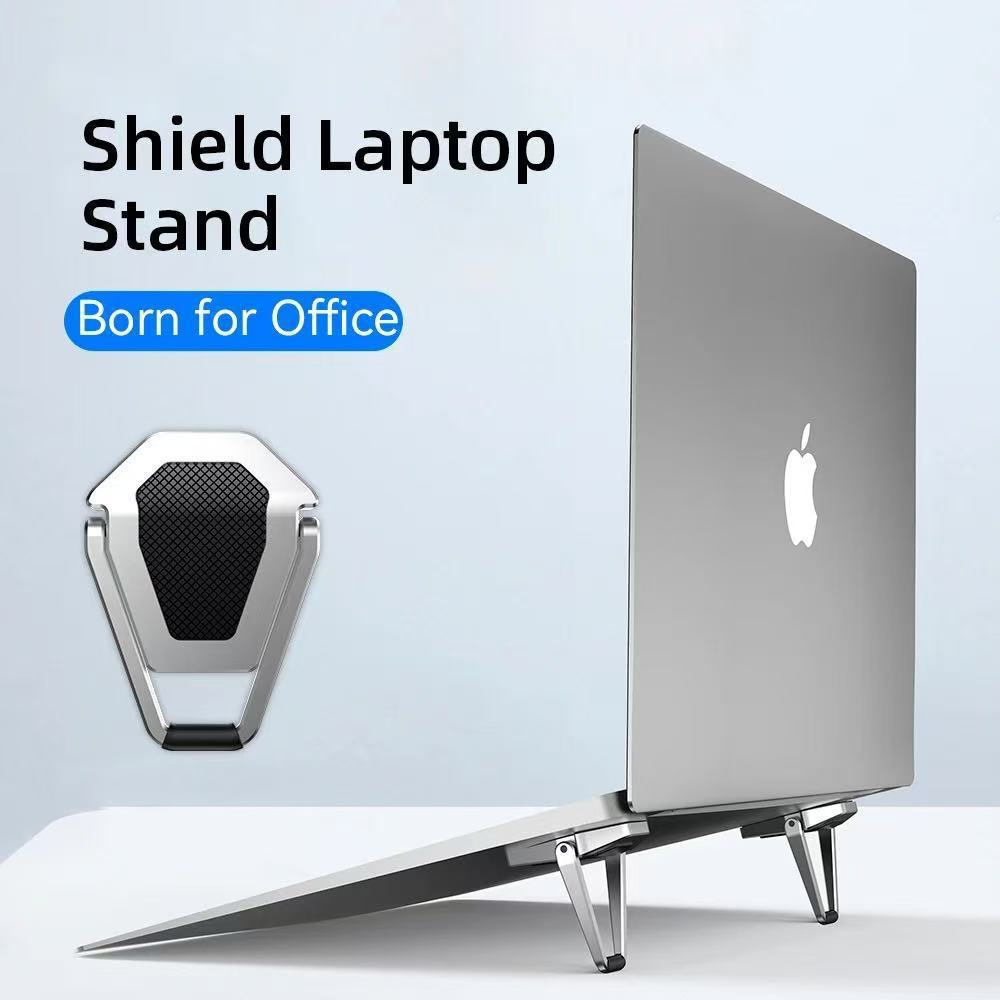 Cross-border computer stand, notebook height-raising stand, aluminum alloy shield, computer desktop foldable and liftable stand details Picture