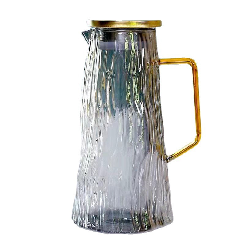 Glacier pattern cold water bottle, glass high-temperature resistant thickened water bottle, large capacity, home living room, summer cool boiled water, Japanese-style Item Picture