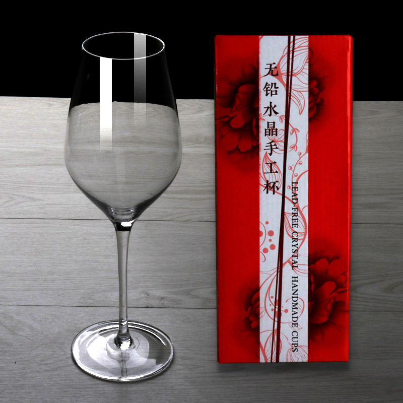 Crystal red wine glass, highball glass, Bordeaux wine glass, single gift box, in stock with logo full figure