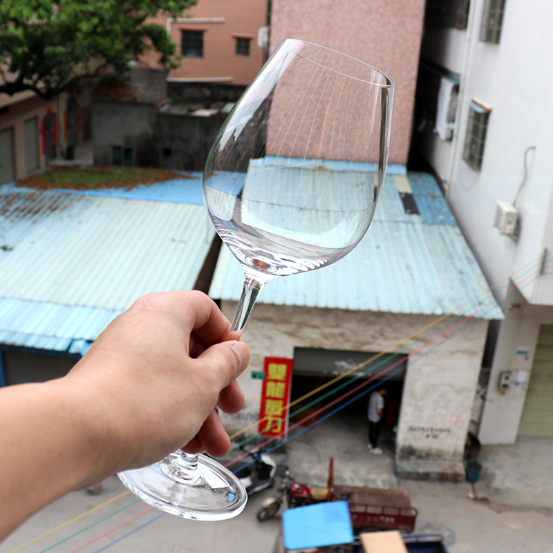 Wholesale handcrafted crystal wine glasses, large tall glass, single set of Burgundy wine glasses in stock Specification drawing