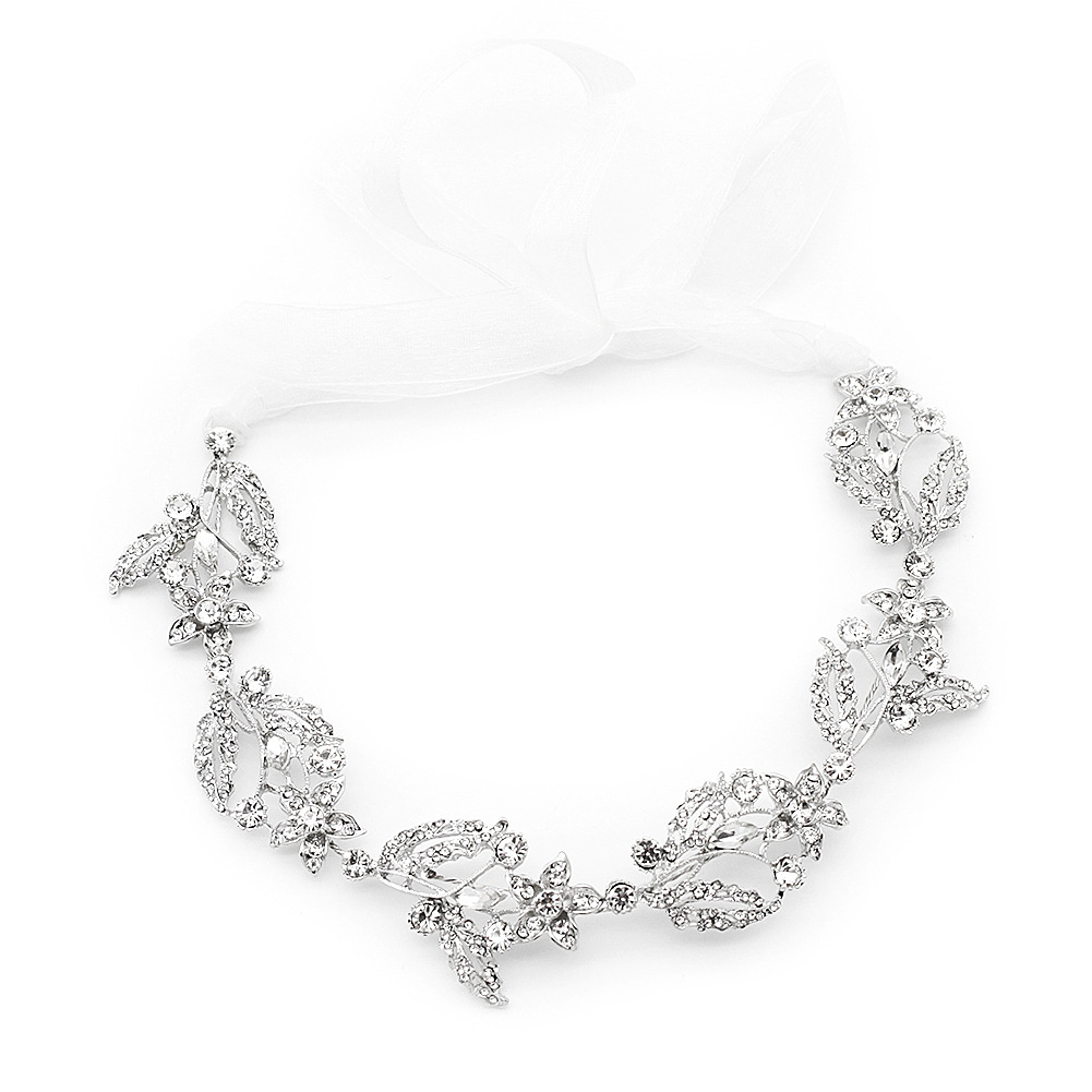 Cross-border new alloy rhinestone bridal hairband, wedding dress, banquet party, high-end accessory, hair chain, headwear for women Item Picture