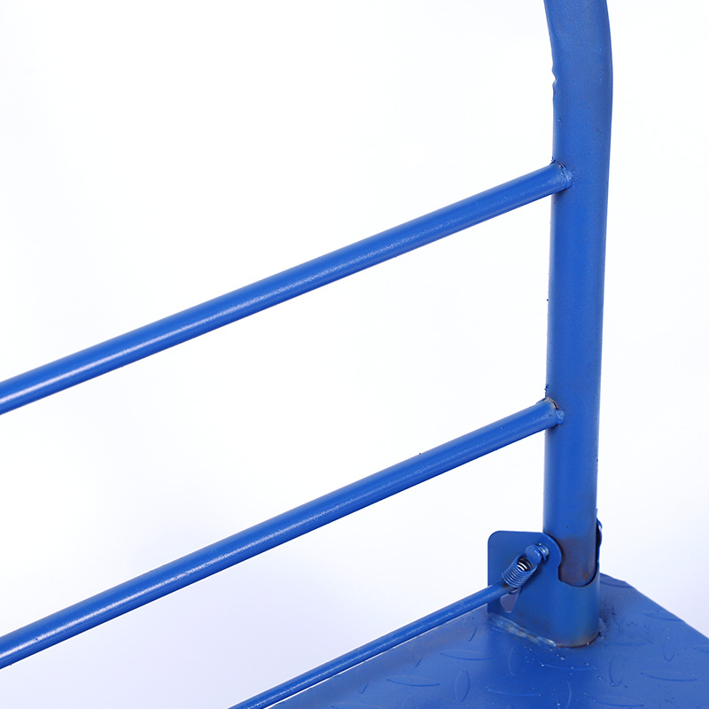 4. The iron flatbed truck manufacturer sells heavy-duty round pipe tiger carts, 20-jin yellow round pipe logistics two-wheeled hand carts Specification drawing