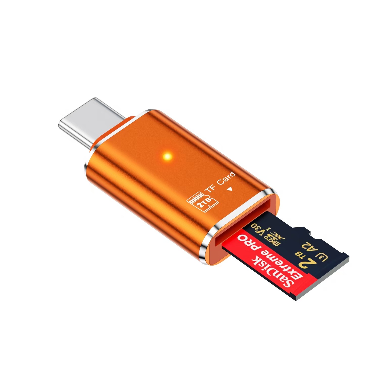 Huawei Type-C interface, Apple 15TF card reader, metal OTG memory card, 2TBTF card reader Item Picture