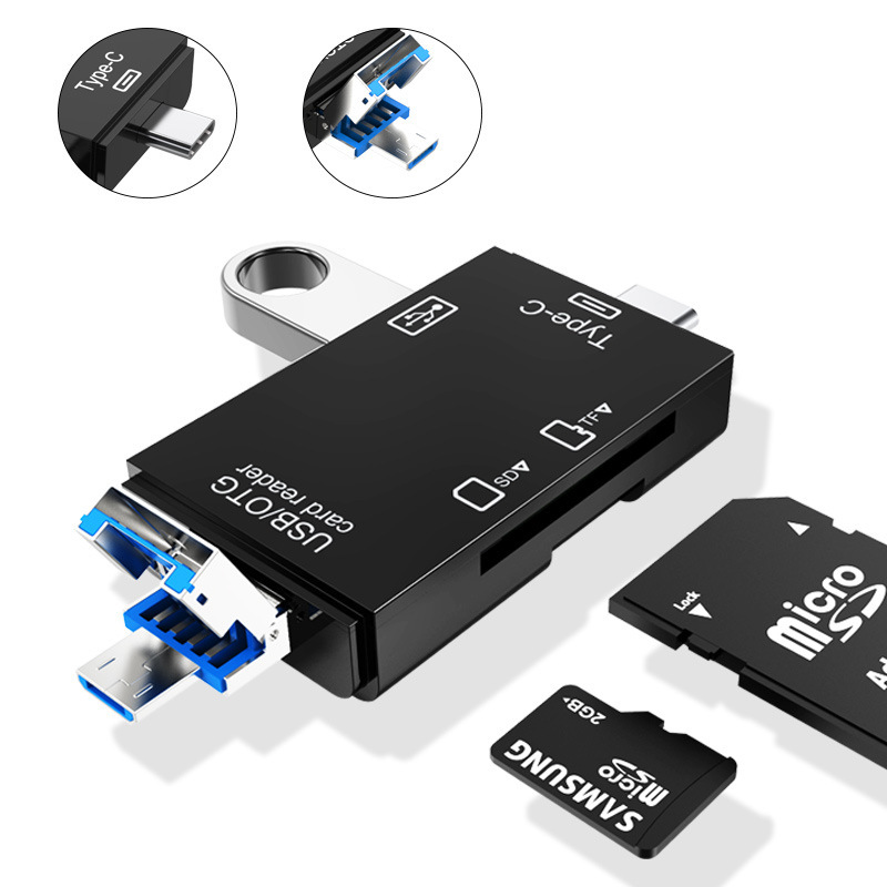 USB3.0 card Reader type-c Android mobile phone and computer multi-functional OTG2.0 SD/TF/ USB flash drive card reader full figure