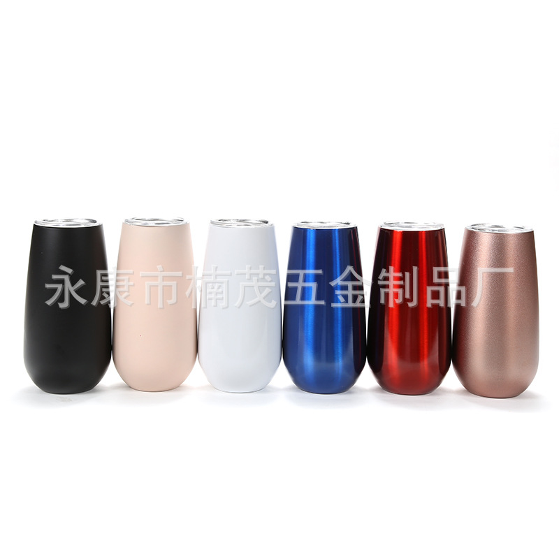 6oz new foreign trade stainless steel eggshell cup, outdoor portable insulated cup, creative egg cup, sublimable egg-shaped cup details Picture