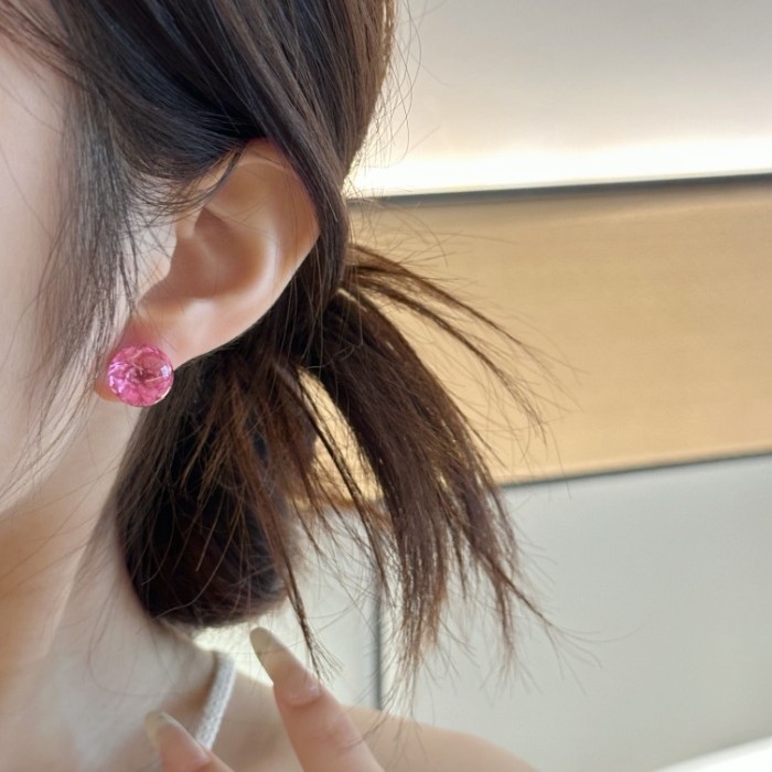 Handmade dried flower glass earrings for girls, a new bestseller in 2025, sweet stud earrings, elegant, light luxury and high-end earrings Application Scenario