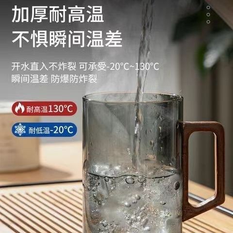 Creative wooden mountain-viewing cup tea and water separation bamboo and wood lid drinking cup can be disassembled into three pieces. Personal Japanese-style business cup Application Scenario