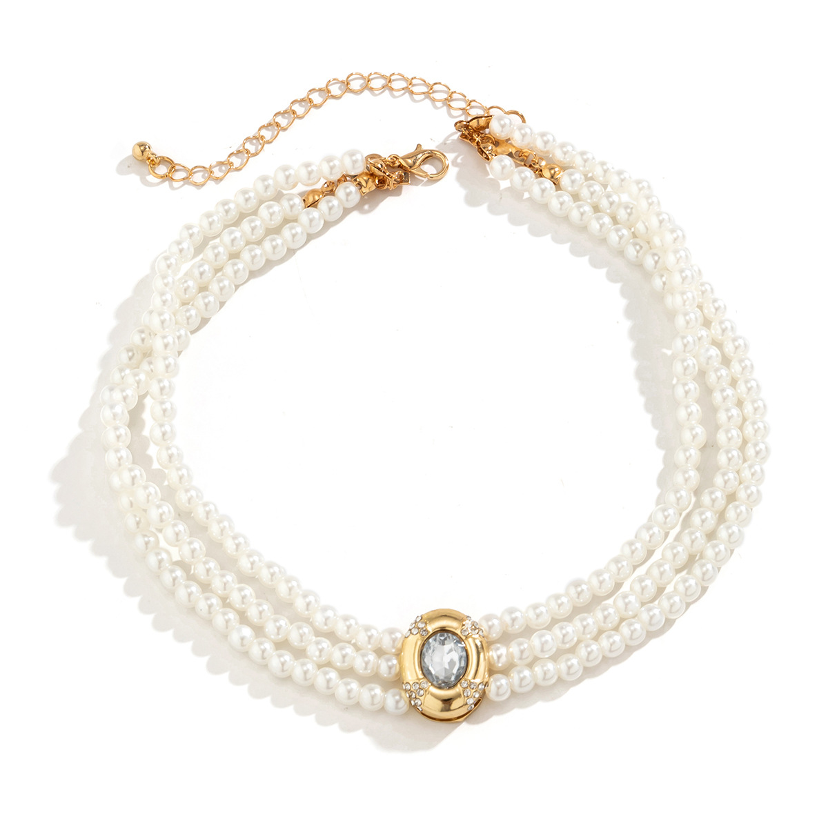 European and American cross-border jewelry, light luxury short pearl imitation choker necklace, turquoise beaded ethnic style collar Application Scenario