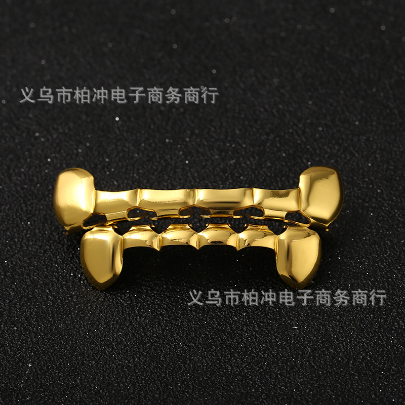 European and American hip-hop trend simple and hot-selling Hiphop hip-hop decoration clown fangs teeth grills silver-plated braces Specification drawing