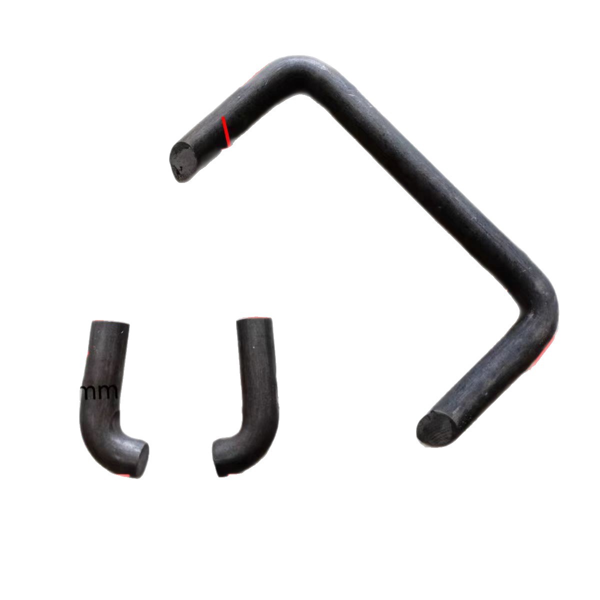 BYD20 thick round steel welded handle, steel bar, special-shaped U-shaped double bend carbon steel, BYD anti-pinch hand round steel handle Item Picture
