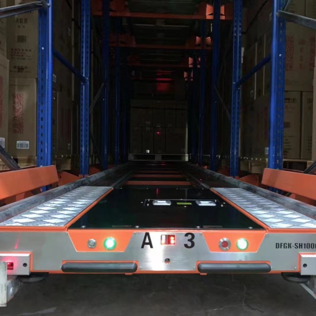 Mingpeng Intelligent two-way shuttle vehicle rack transportation Equipment Manufacturer is equipped with rubber buffer strips and anti-collision sensors undefined