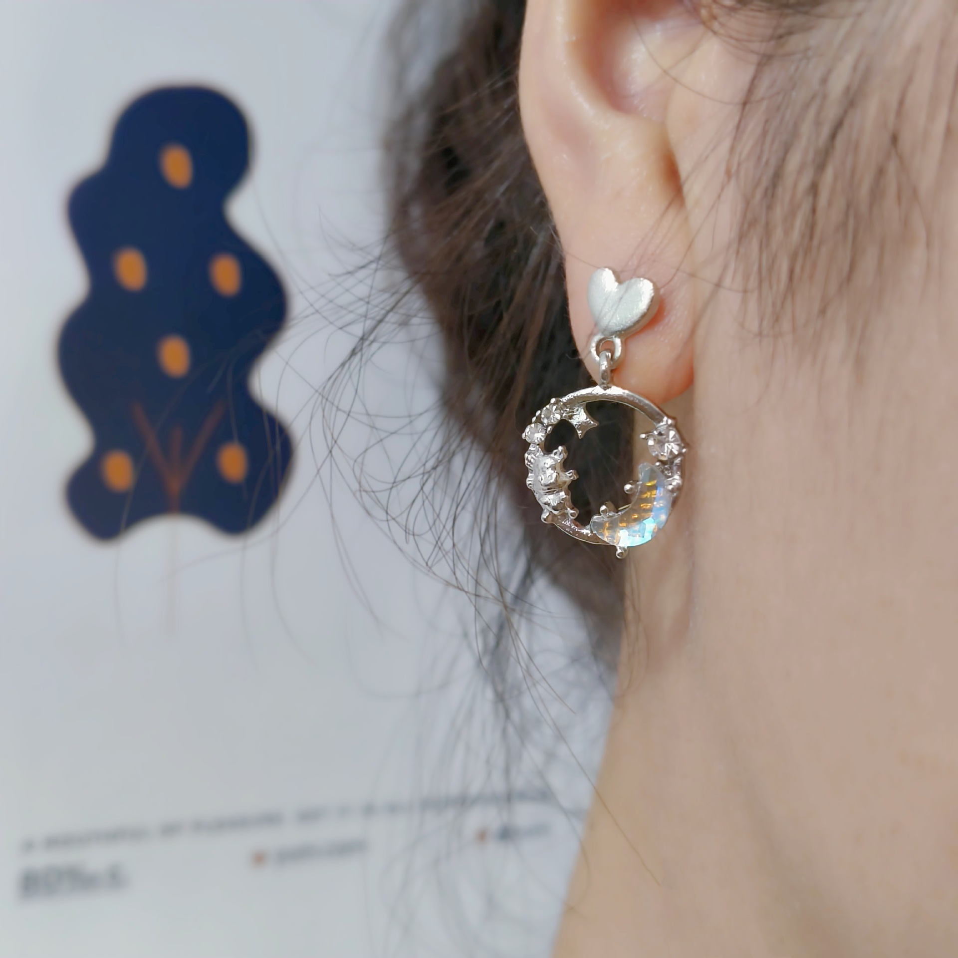 Little Cute Dragon ~ Cartoon cute and versatile dragon heart-shaped stud earrings, ins trendy and stylish design sense earrings full figure