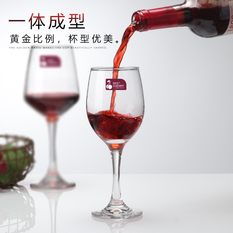 Wholesale manufacturer of one-piece formed glass cups, direct supply of red wine glass sets, household wine glasses, tall wine glasses Specification drawing