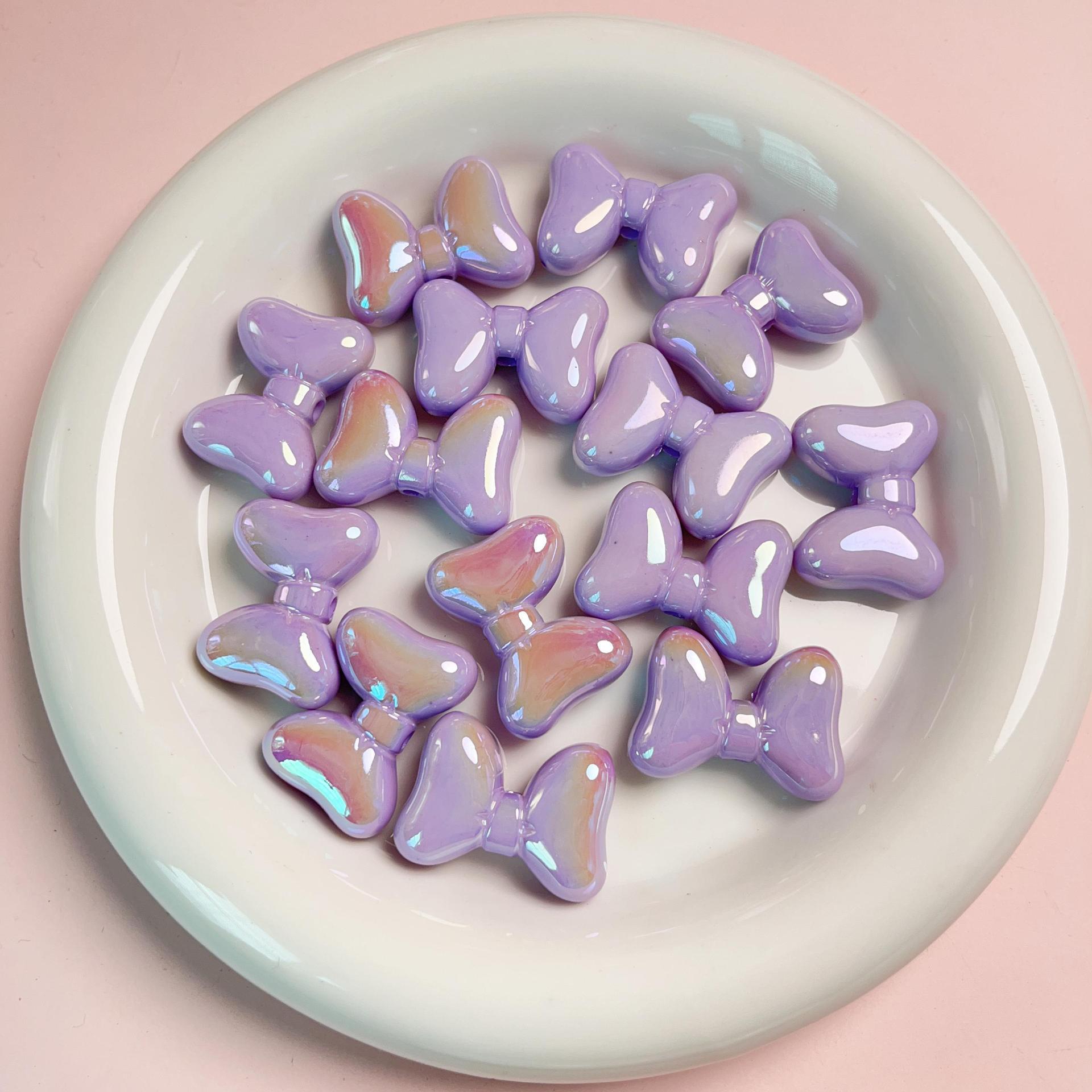 Uv-coated color bow, straight hole loose beads, diy beaded mobile phone chains, keychains, pen strings, materials, jewelry and accessories wholesale Specification drawing