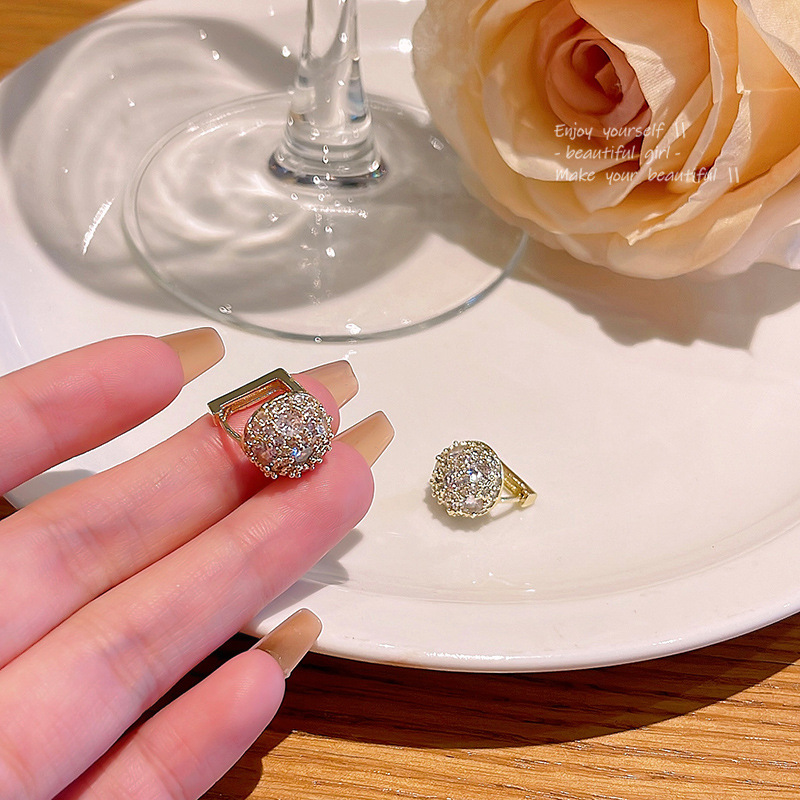S925 Silver needle exquisite Zircon circular stud earrings for women, light luxury, high-end design sense, versatile and personalized earrings wholesale Application Scenario