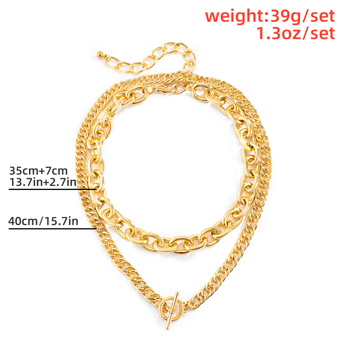 Fashion street style OL multi-layer cross-chain necklace, hip-hop trend metal necklace, European and American cross-border snow soft accessories Application Scenario