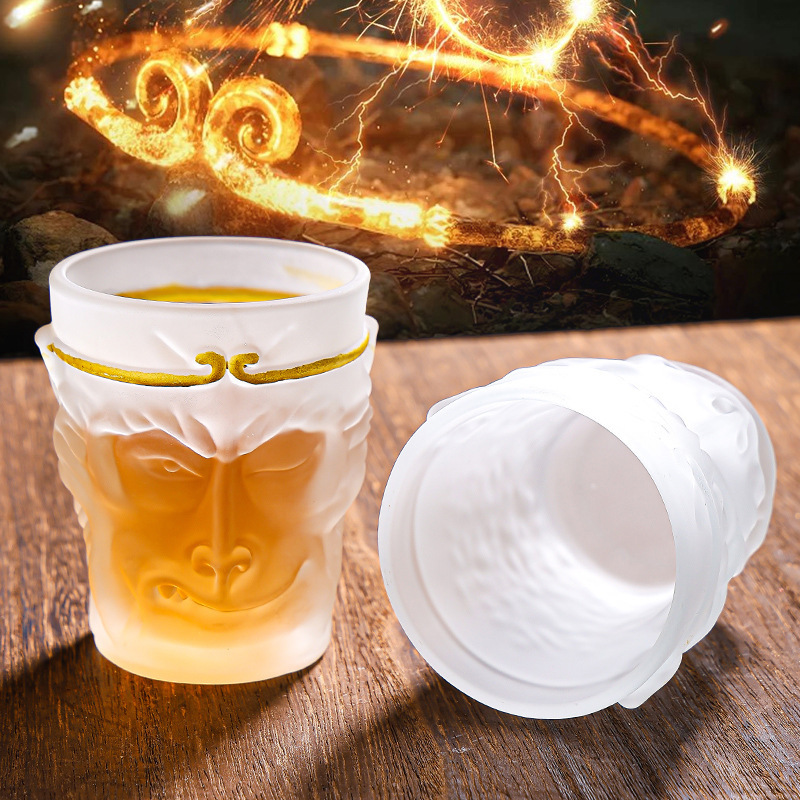Wukong Cup, Sun Wukong Tea Cup, Internet-famous Glass Cup, Personalized Crystal Cup, National Trend Cup, Qitian Dasheng Master Cup Application Scenario