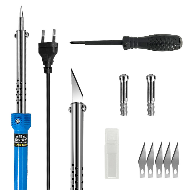 External heating electric engraving knife 60W, multi-purpose electric soldering iron engraving dual-purpose, replaceable tip, wholesale of Central European and American standards undefined