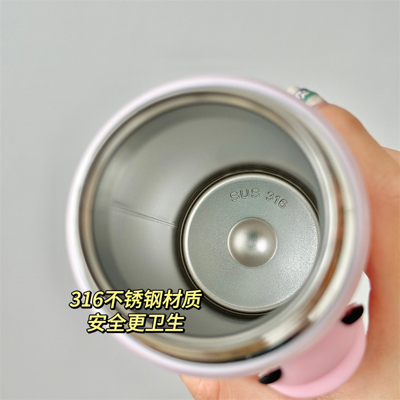 Panda water Cup, cute straw cup for girls, portable for students, children's double-drinking cup, special for boys to go to school wholesale Application Scenario
