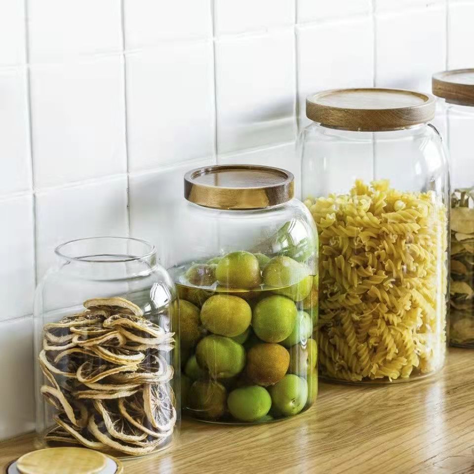 Dried tangerine peel tea cans, high borosilicate thickened cans, special sealed cans for acacia wood, storage cans for dried fruits and grains, and packaging details Picture