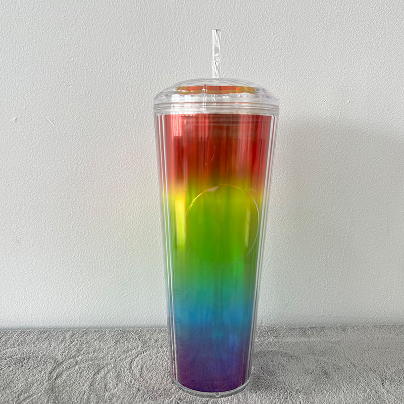 【 Processing and Customization 】 Diamond cups are selling well. The drinking straw cups are available in a variety of colors and 710ml factory wholesale full figure