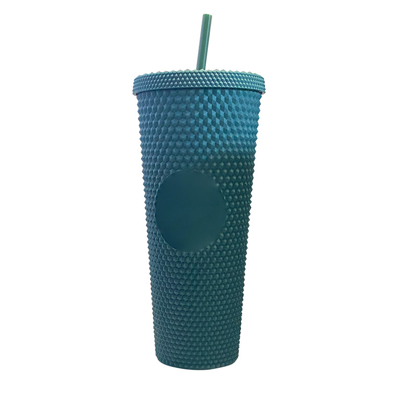 New diamond durian cup, large-capacity plastic straw cup, available in multiple colors for wholesale of cross-border durian cups for foreign trade Item Picture