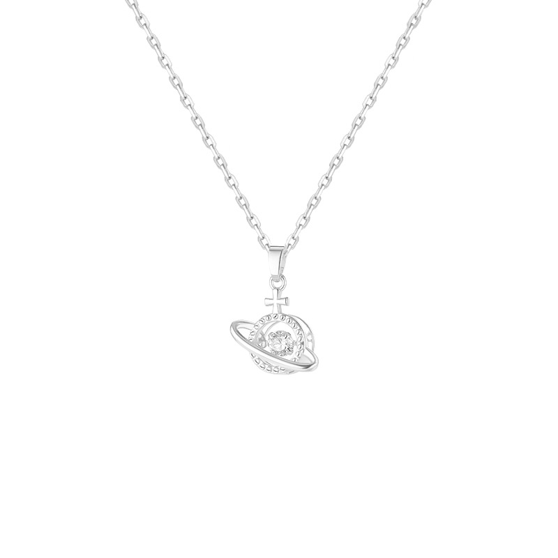 Korean Little Chanel-style Planet pendant, a new and elegant accessory with a high-end feel, a niche collarbone chain, a fashionable and sweet necklace for women Item Picture