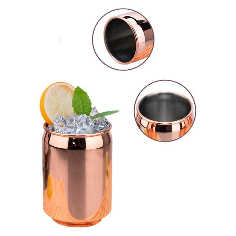 Creative can-shaped single-layer cup, new stainless steel metal cola cup, simple desktop cold drink cup Item Picture