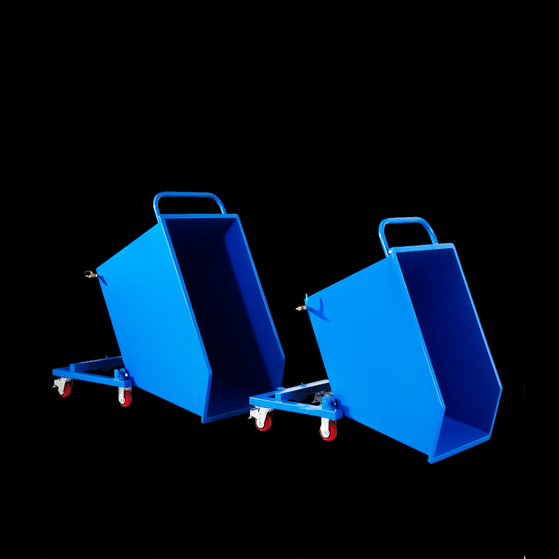 Iron chip truck workshop, flip chip collection truck, heavy-duty industrial waste material truck, chip conveyor trolley, dump truck Specification drawing