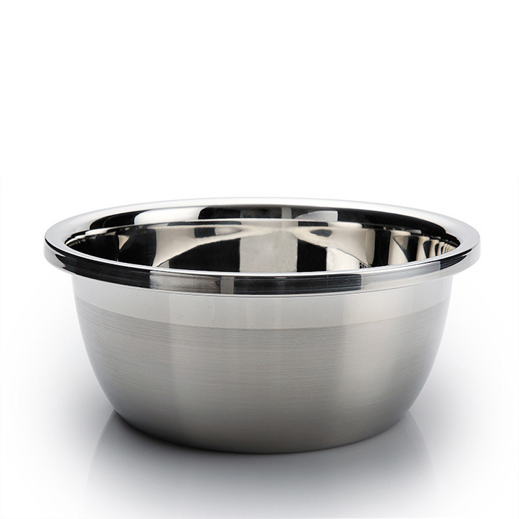 Factory direct sales of extra thick 1.0 non-magnetic stainless steel reverse-edge seasoning jars, stainless steel vegetable washbasins and soup basins full figure