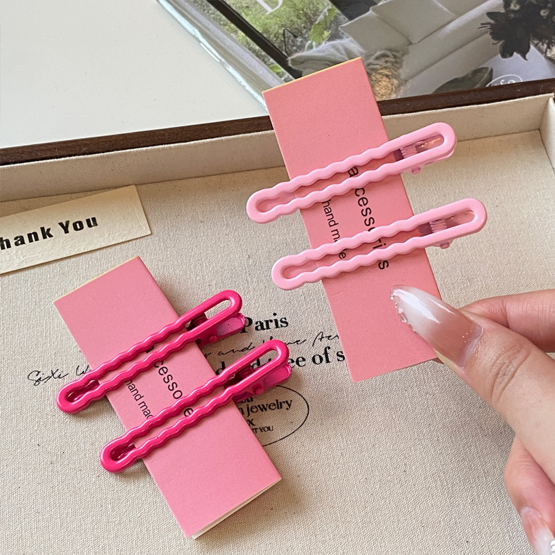 Candy-colored traceless duckbill clips, metal hair clips, female forehead bangs, one-line side clips, back of the head, zero purchase Specification drawing