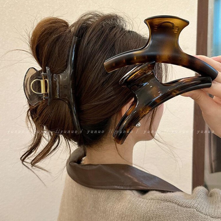 Extra-large 15cm hair volume multi-grip women's 2025 new simple large high-end style hair clip Shark clip at the back of the head details Picture
