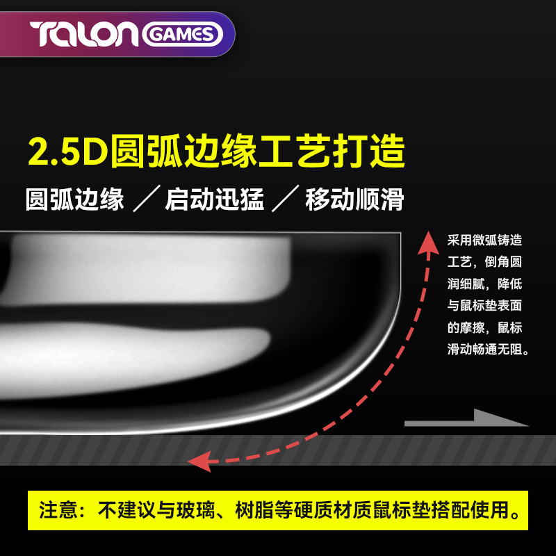 TALONGAMES compatible GPW G502 X2 G603 Hawk-eye Viper Inferno Viper Mouse glass foot patch Item Picture