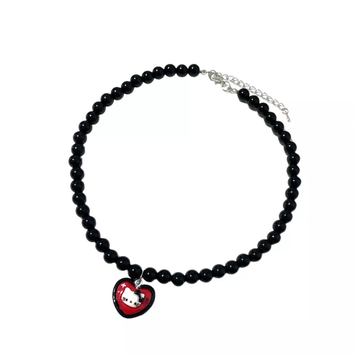 Katong Cute Dopamine Series Colorful Fun Sweet Love Kitty Cat Design sense Necklace collarbone chain for women Item Picture