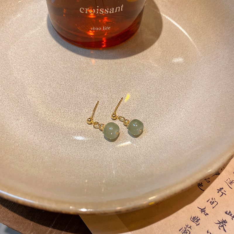 New Chinese-style simple and small stud earrings for women, 2024 new high-end and elegant earrings, cheongsam and Hanfu earrings and earrings Specification drawing