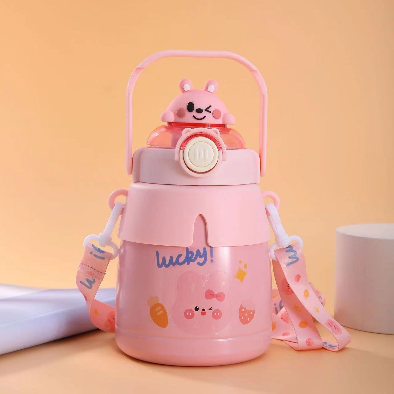 New large-capacity children's insulated cup, 304 stainless steel wholesale, high appearance level water bottle, portable DIY large-belly insulated cup Specification drawing