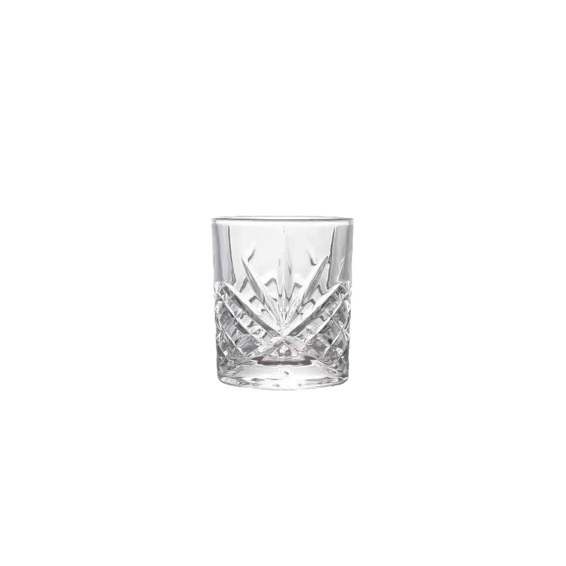Glass wine glasses, white spirit cups, drinking cups, diamond-patterned road sword patterned spirits cups, one-sip cups, classical Western-style wine glasses Item Picture