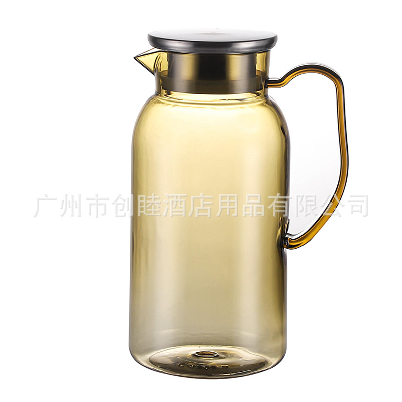 Acrylic teapot, plastic juice teapot, PC high-temperature resistant, bar and KTV beverage cold water kettle, restaurant fruit teapot Item Picture
