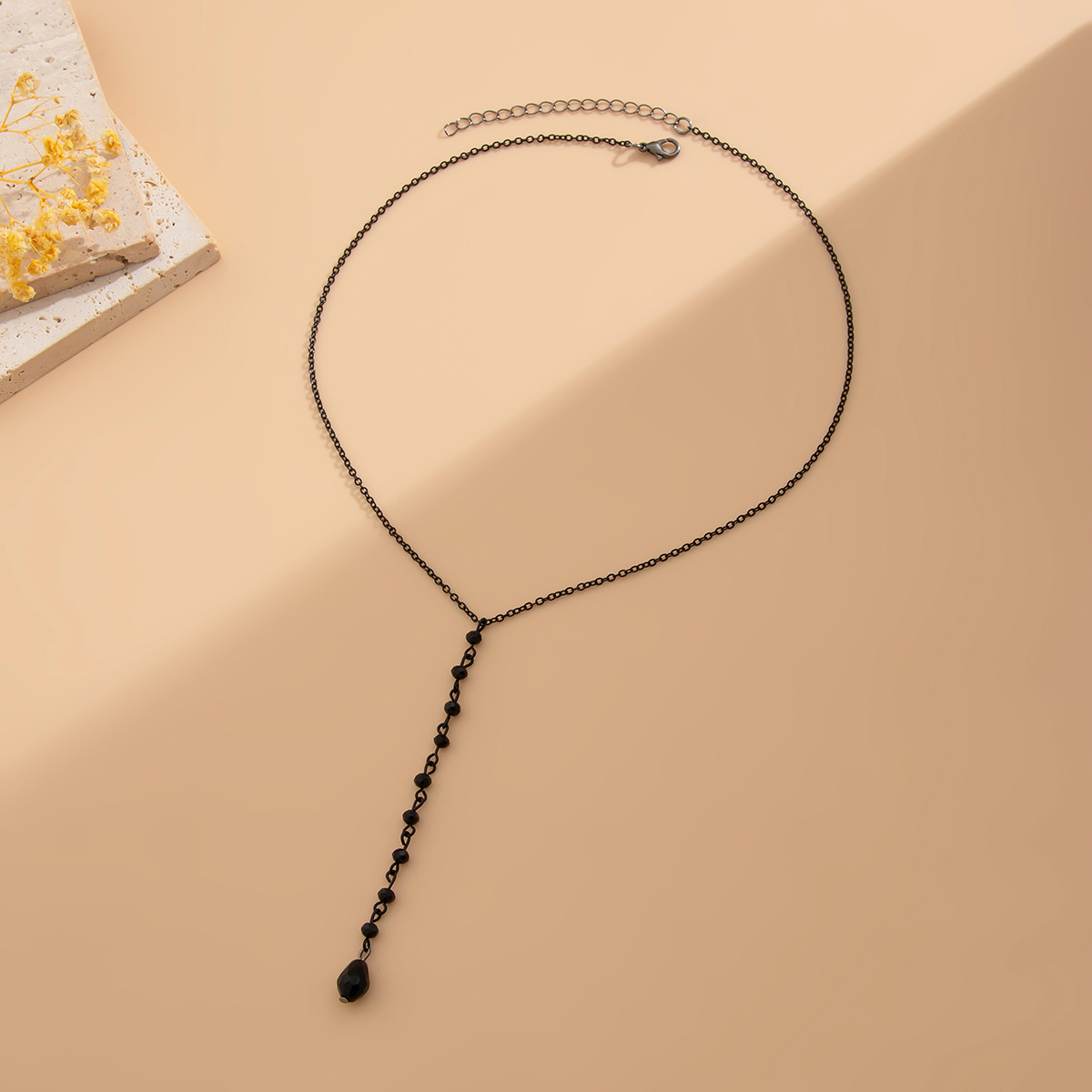 European and American cross-border jewelry sweet and cool tassel water drop ruby necklace, Halloween personalized crescent crystal collarbone chain Application Scenario
