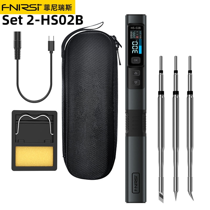 FNIRSI HS-02 Smart Soldering iron 100W portable constant-temperature soldering station, soldering pen for home repair and soldering undefined