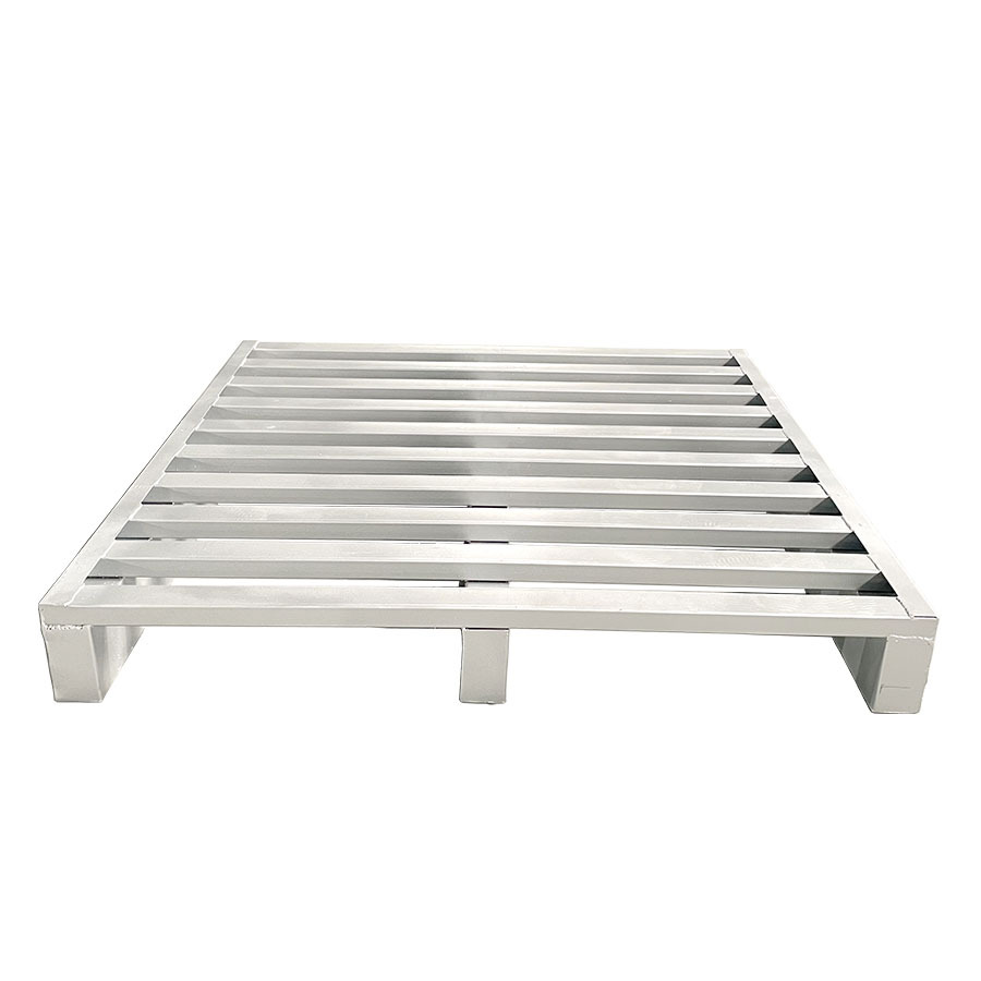 Iron pallets, forklift heavy-duty pallets, steel goods pallets, metal logistics and warehousing turnover moisture-proof pallets, double-sided forklift entry Item Picture