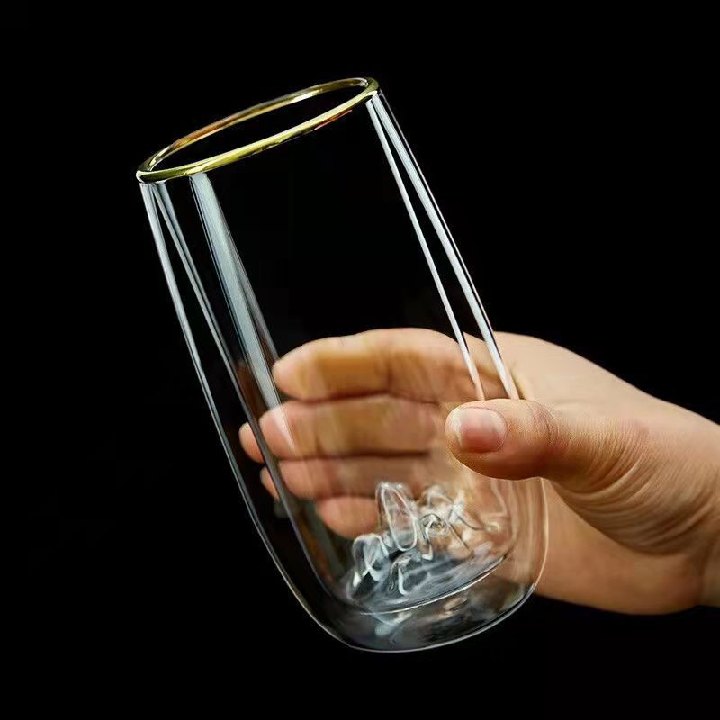 Tea ceremony cup, transparent double-layer heat-insulating glass cup, flower brewing cup, green tea cup, special drinking cup for men and women, office and household use Application Scenario